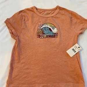 O'Neill Women’s Rust Orange Wave & Desert Graphic Tee
